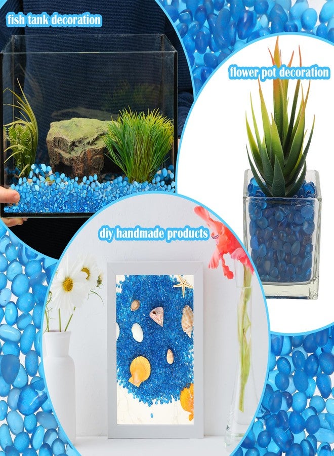 Heigble 6.6 lb Fish Tank Gravel Glass Pebbles Sea Blue Aquarium Gravel Fish Tank Pebbles Fish Tank Rocks Aquarium Stones for Vase Fillers Garden Aquarium Terrarium Flowerpot Potted Plants Decoration - Image 4